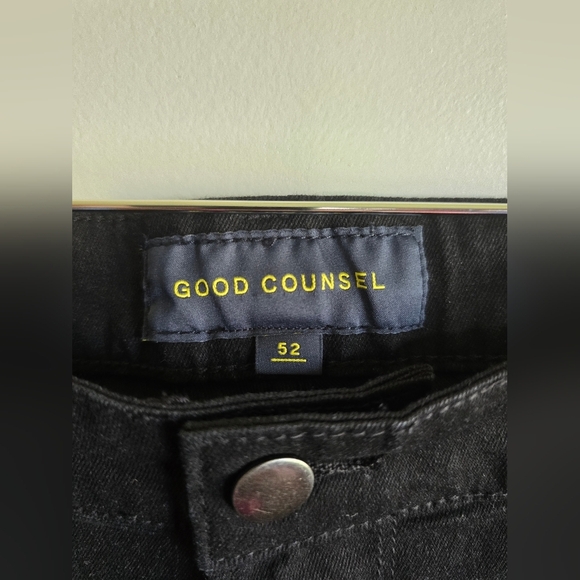 NWT!  Good Counsel, Malone Stretch Jean Straight Leg, Black 52x32 - Picture 7 of 9